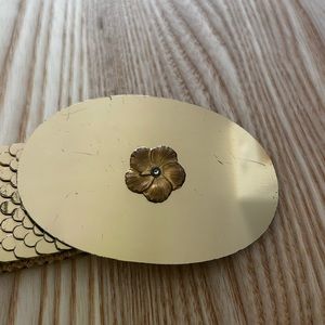 Vintage Gold Sequin Elastic Disc Buckle Waist Belt